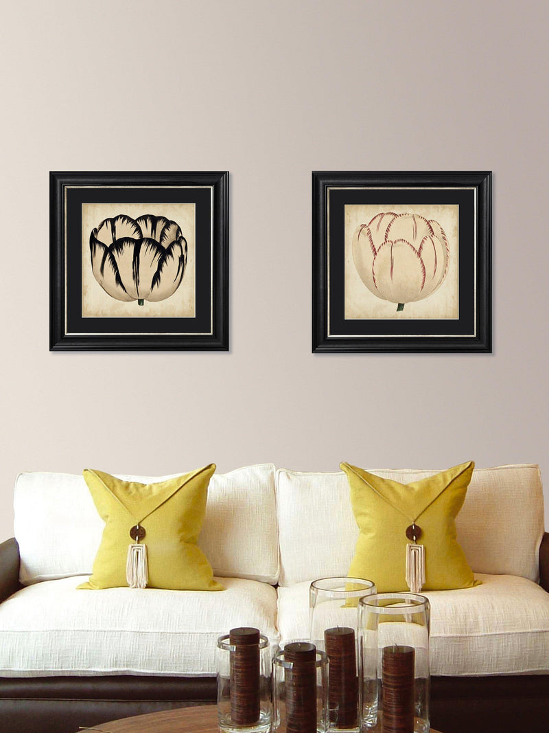 Brookpace Lascelles Pop Floral I framed print 49x49cm, imported from the UK