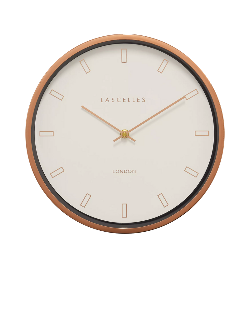 Lascelles Firecrest wall clock 30cm rose gold, UK version