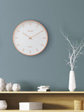Lascelles Firecrest wall clock 30cm rose gold, UK version