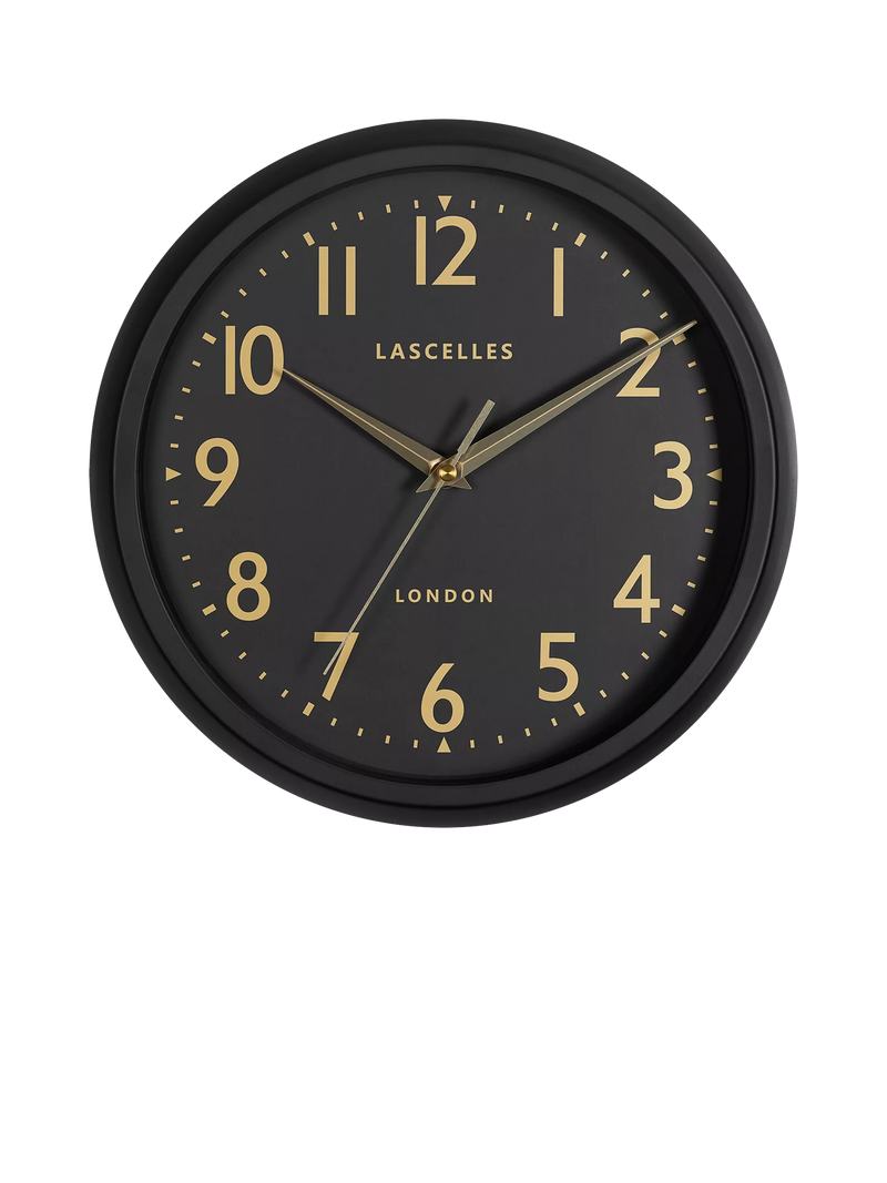 Lascelles retro wall clock with Arabic numerals 30cm, UK version
