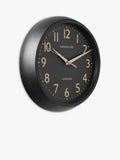 Lascelles retro wall clock with Arabic numerals 30cm, UK version