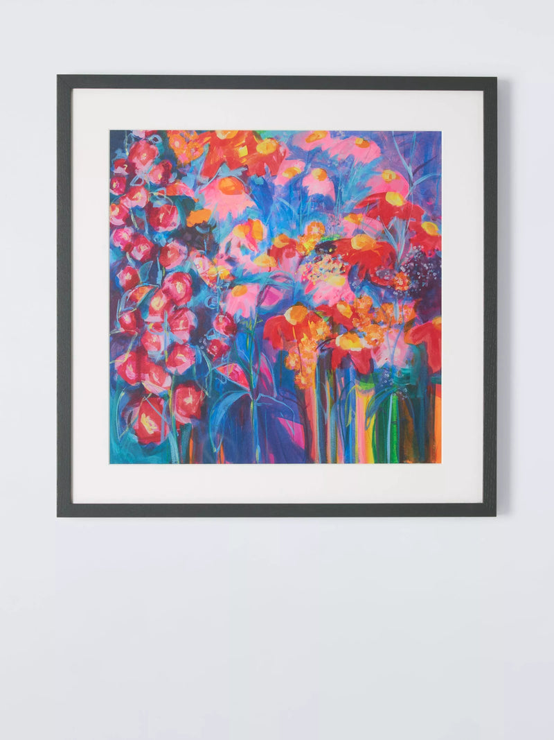 John Lewis Faye Bridgwater Wild & Care Free framed print 50cm imported from the UK