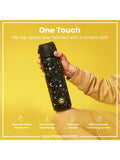 Ion8 Celestial stainless steel drinks bottle 600ml black multi (British brand)