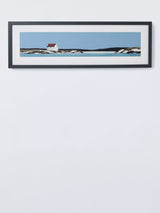 John Lewis John Lewis Ron Lawson 'Blue Island' Framed Print & Mount, 27 x 82cm, Blue- Buy online at McGrocer