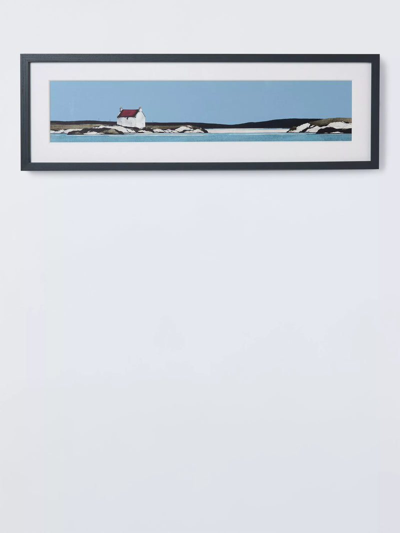 John Lewis Ron Lawson Blue Island framed print 27x82cm (British brand)