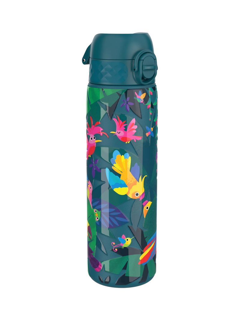 Ion8 exotic birds water bottle 600ml teal multi, imported from the UK