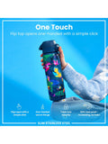 Ion8 exotic birds water bottle 600ml teal multi, imported from the UK