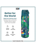Ion8 exotic birds water bottle 600ml teal multi, imported from the UK