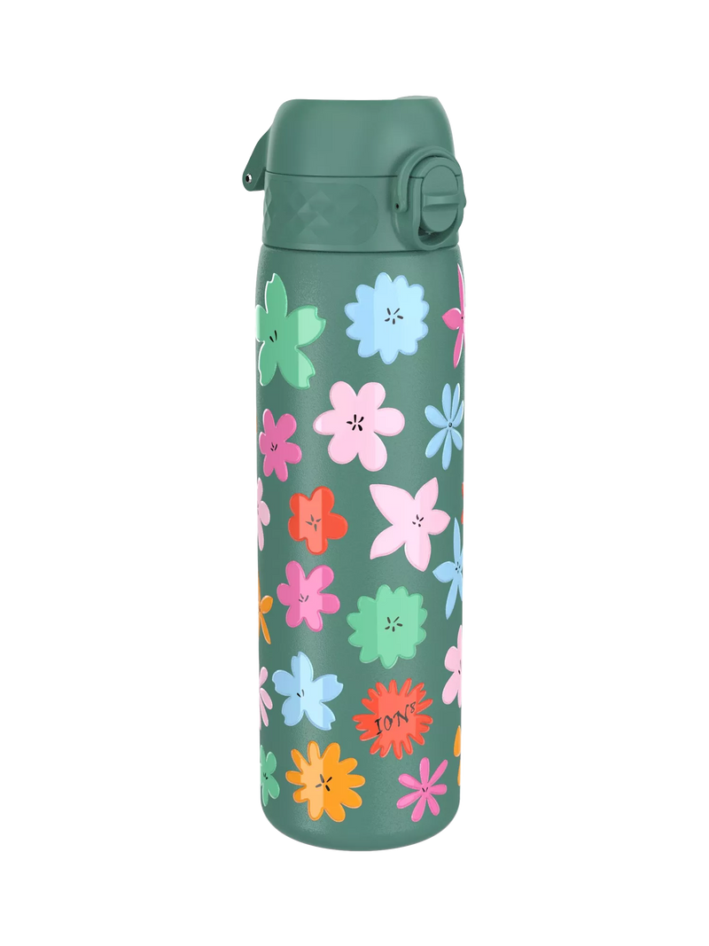 Ion8 floral stainless steel drinks bottle 600ml, imported from the UK