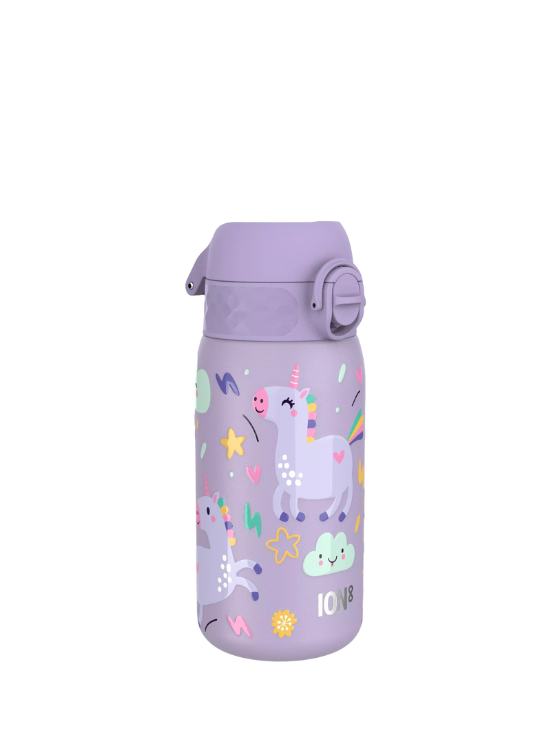 Ion8 kids stainless steel leak-proof drinks bottle Unicorn 400ml, UK version