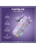 Ion8 kids stainless steel leak-proof drinks bottle Unicorn 400ml, UK version