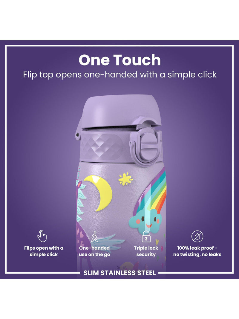ION8 Unicorn Lilac/Multi water bottle 600ml, UK version
