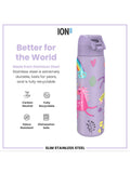 ION8 Unicorn Lilac/Multi water bottle 600ml, UK version