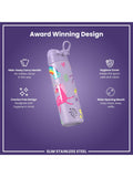 ION8 Unicorn Lilac/Multi water bottle 600ml, UK version