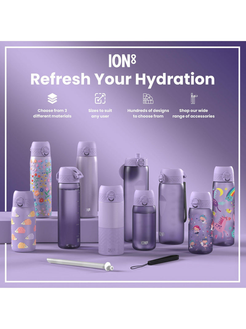 ION8 Unicorn Lilac/Multi water bottle 600ml, UK version