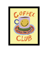 John Lewis John Lewis Eleanor Bowmer 'Coffee Club' Framed Print, Yellow/Multi, 32 x 26cm- Buy online at McGrocer