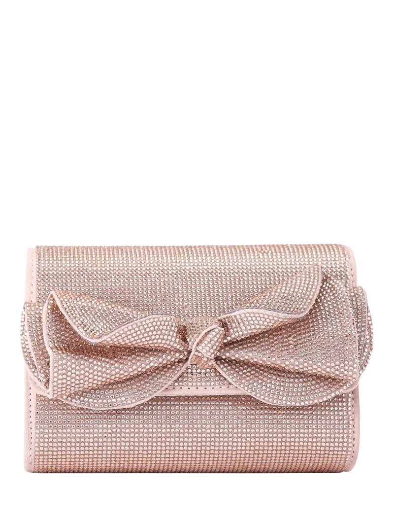 Miss KG Allegra embellished clutch bag pink blush, imported from the UK