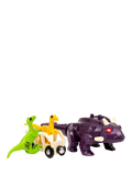 BRIO Dinosaur Attack Set with Ankylosaurus and Velociraptor figures, UK version