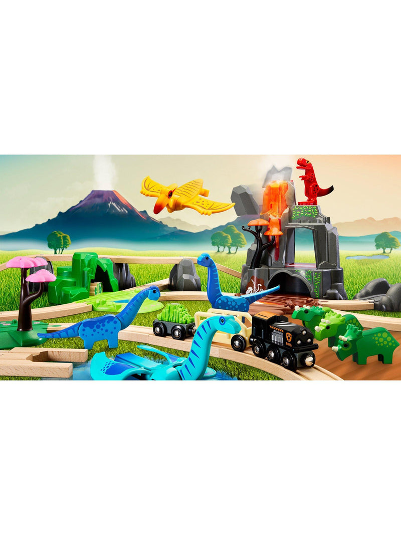 BRIO Dinosaur Deluxe Train Set 45-piece (British brand)