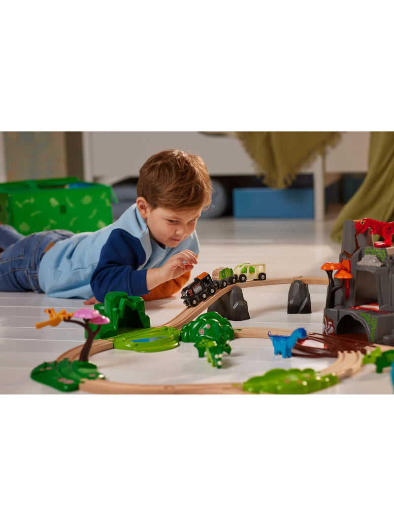 BRIO Dinosaur Deluxe Train Set 45-piece (British brand)