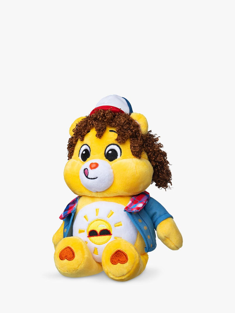 Care Bears Stranger Things Funshine Bear as Dustin plush toy 22cm - British product