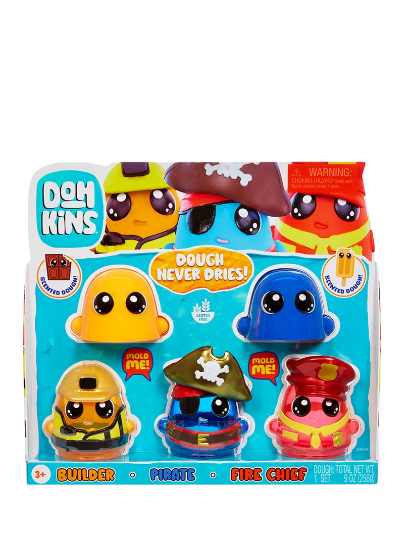 DOHKINS Hero Pack five-pack play dough set (British brand)