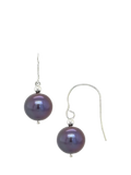 E.W Adams pearl hook earrings 9ct white gold 22mm, UK version