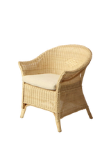 John Lewis Desser King Rattan Loom Chair with Cushion, Natural- Buy online at McGrocer