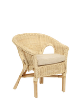 John Lewis Desser Kids' Rattan Loom Chair with Cushion, Natural- Buy online at McGrocer
