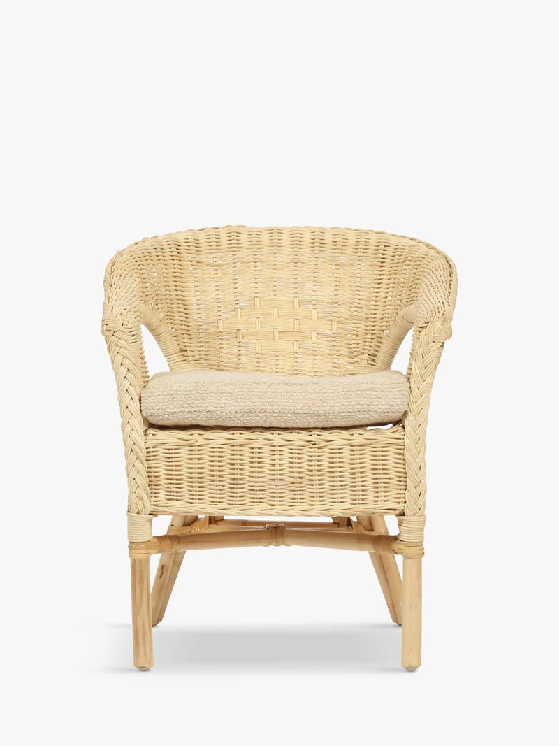 Desser kids' rattan loom chair with cushion, imported from the UK