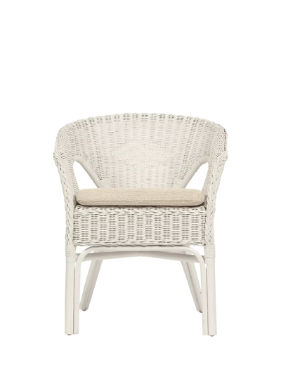 John Lewis Desser Rattan Loom Chair with Cushion White Rattan Chair- Buy online at McGrocer