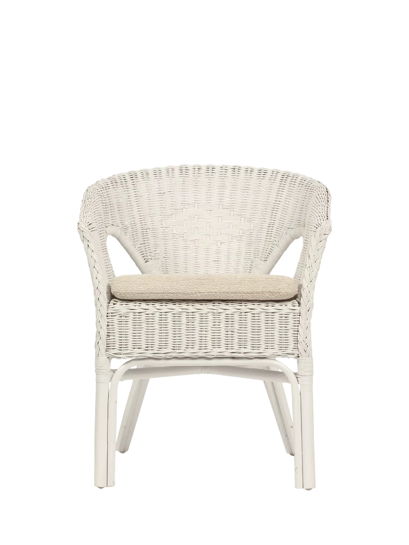 Desser Loom Chair white with cushion - British product