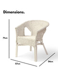 Desser Loom Chair white with cushion - British product
