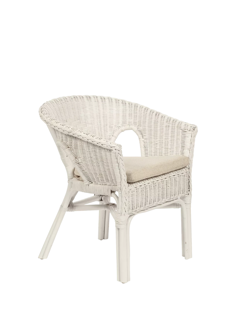 Desser Loom Chair white with cushion - British product