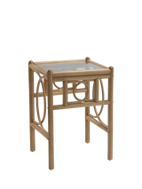 John Lewis Desser Madrid Rattan Side Table, Light Oak- Buy online at McGrocer