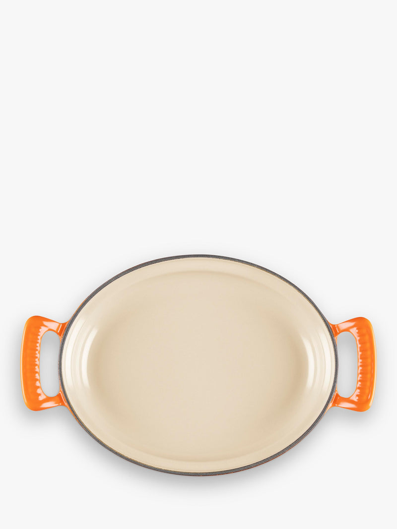 Le Creuset oval baker 28cm volcanic, imported from the UK