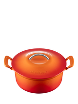 John Lewis Le Creuset Modern Heritage Cast Iron Round Casserole, 26cm, Volcanic- Buy online at McGrocer