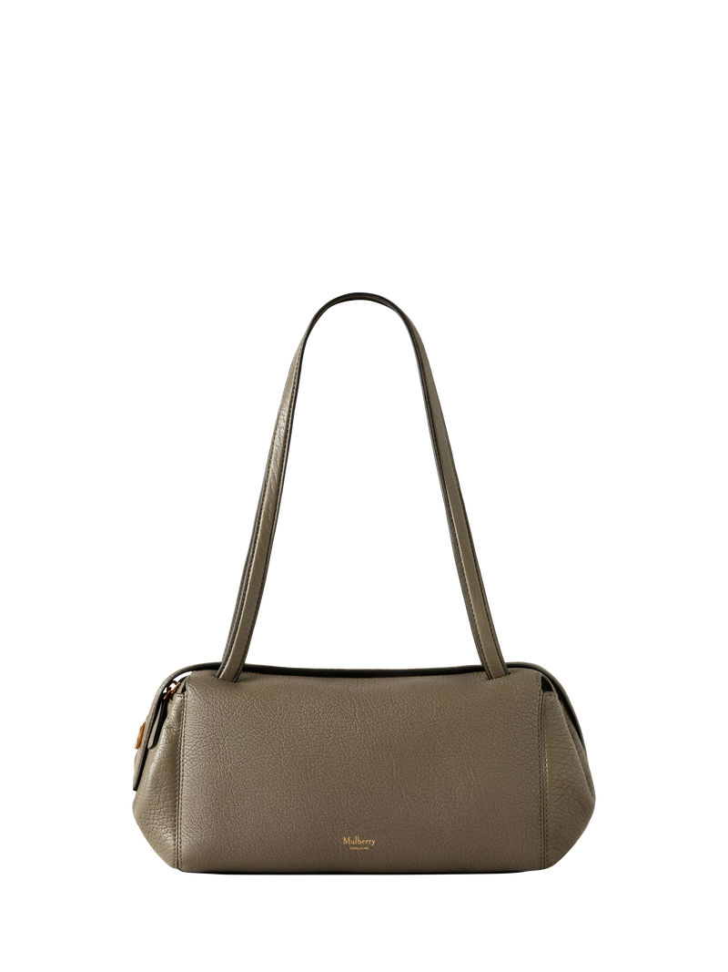 Mulberry Meadow Small Leather Hobo Bag, Linen Green