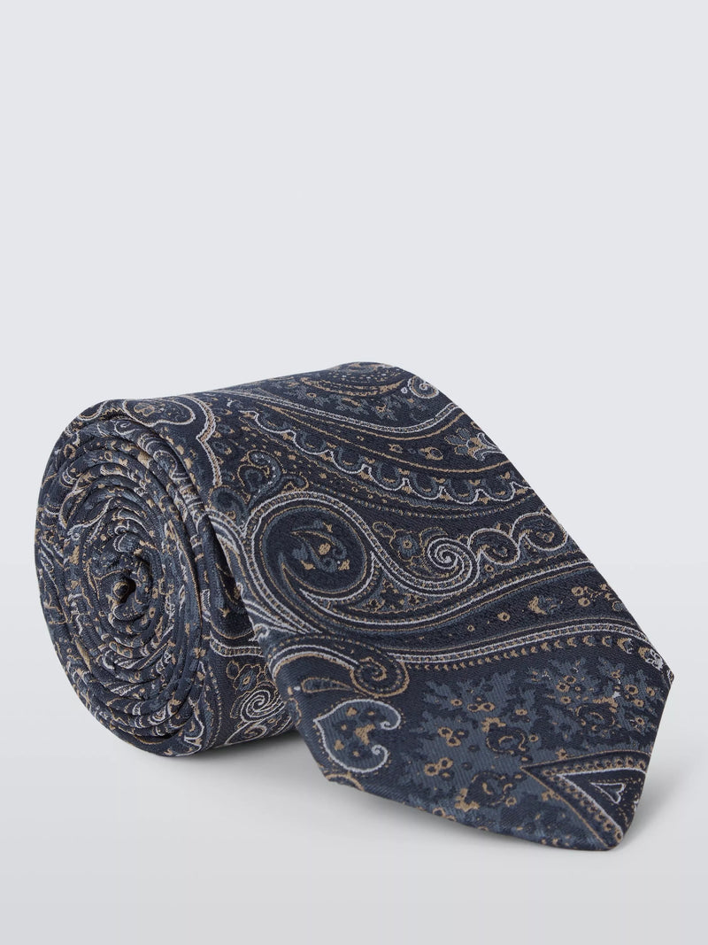 John Lewis silk paisley tie for formal wear, imported from the UK