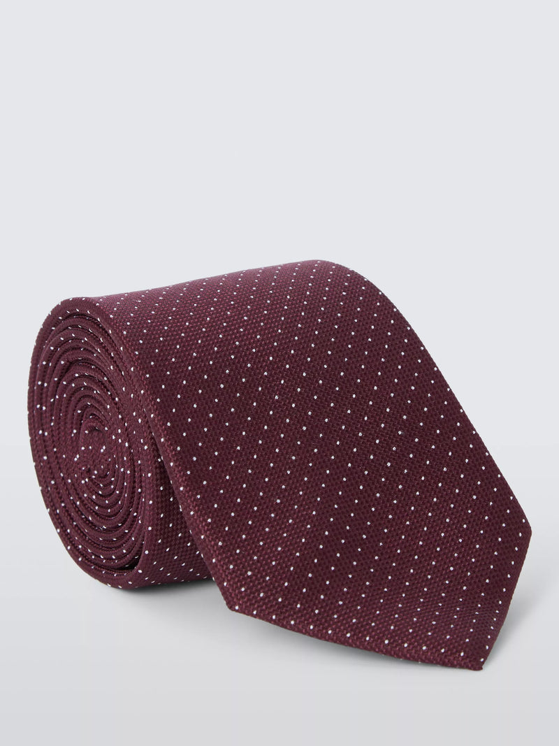 John Lewis silk tie with micro spot pattern (British brand)