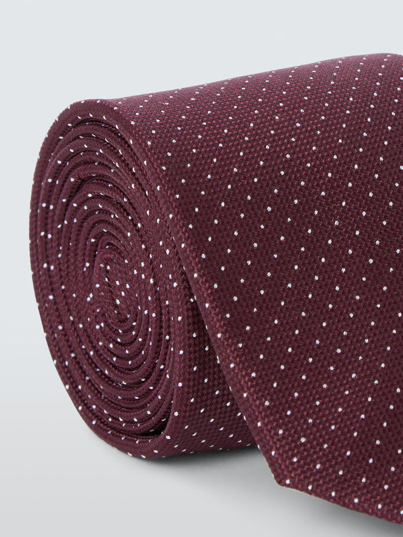 John Lewis silk tie with micro spot pattern (British brand)