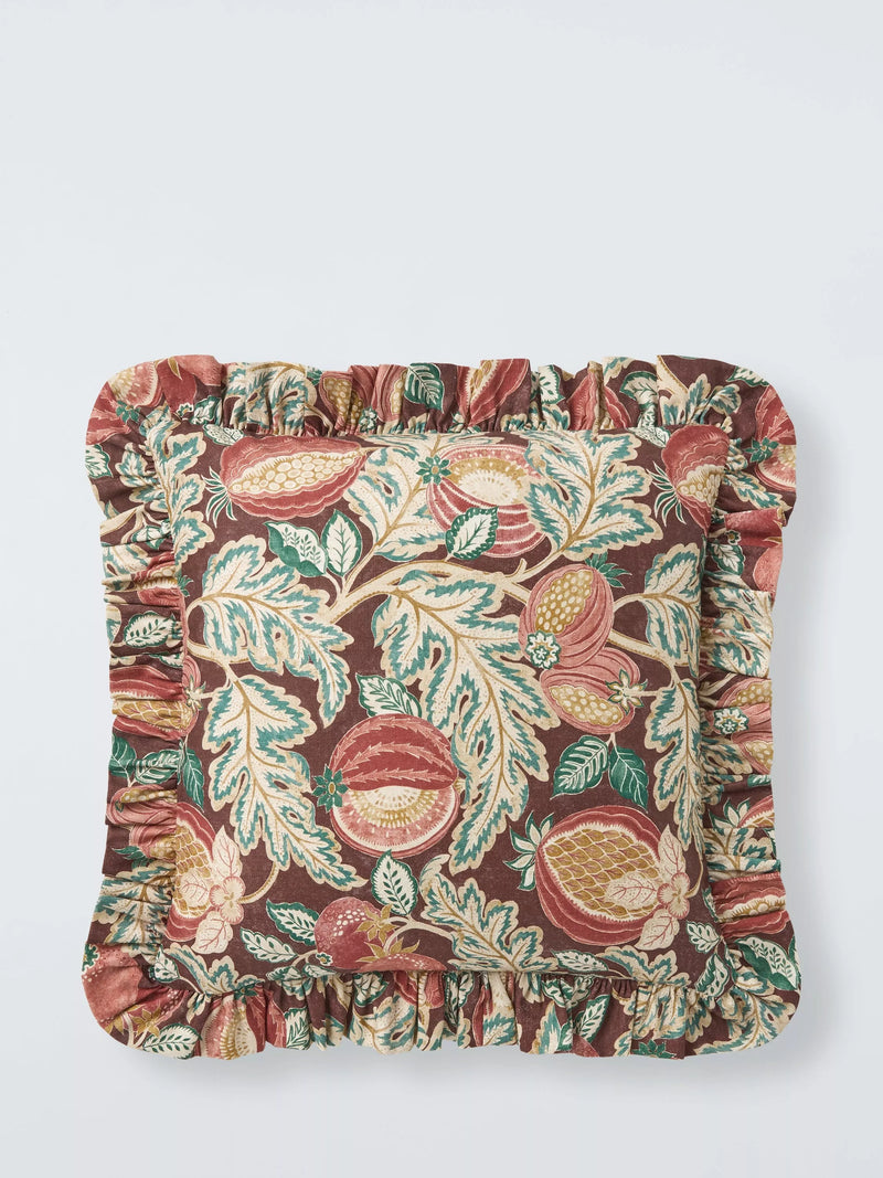 John Lewis x Sanderson Cantaloupe frilled cushion 43x43cm - British product