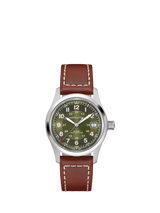 John Lewis Hamilton Khaki Field Automatic Green Leather Watch- Buy online at McGrocer