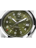 Hamilton field automatic watch green dial leather strap (British brand)