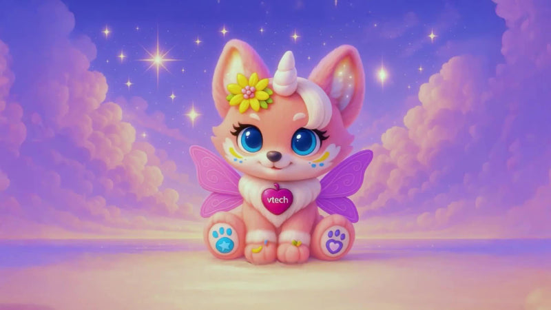 VTech magical makeover fairy fox toy with 2-in-1 makeup brush and hair straightener (British brand)