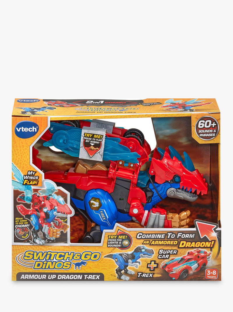 VTech dinosaur toy Armour Up Dragon T-Rex, UK version