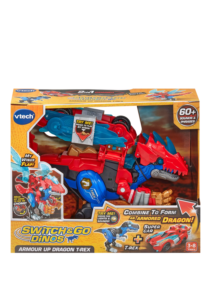 VTech dinosaur toy Armour Up Dragon T-Rex, UK version