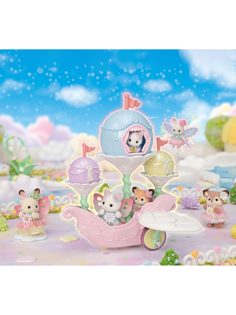 Sylvanian Families Floral Fantasy Skyship with baby figure, imported from the UK