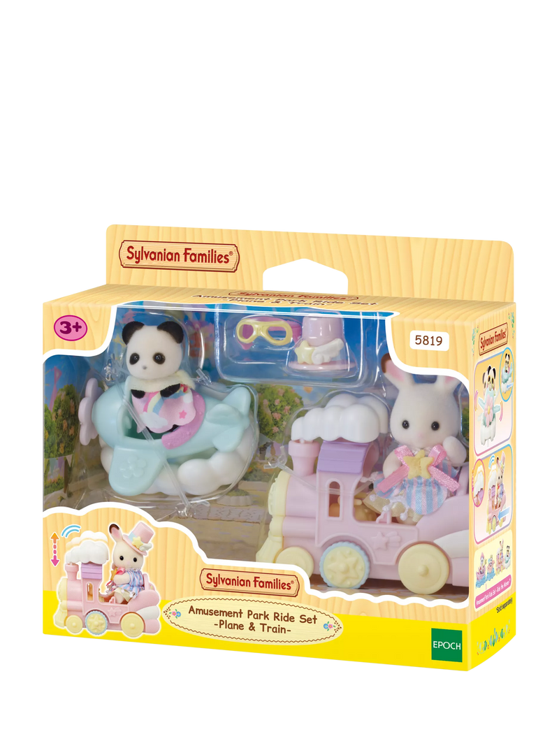 Sylvanian Families plane and train playset for baby figures (British brand)