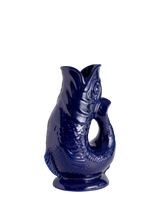John Lewis Wade Pottery Fish Earthenware Jug, Cobalt Blue, 600ml- Buy online at McGrocer